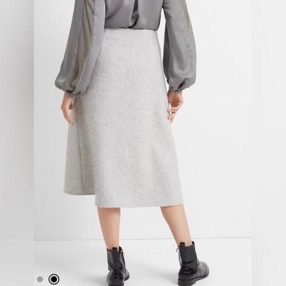 Club Monaco Wool A-line Cutaway Skirt - Picture 2 of 7